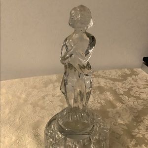 Vintage lady flower frog. This beautiful made by Cambridge Glass circa 1930s.